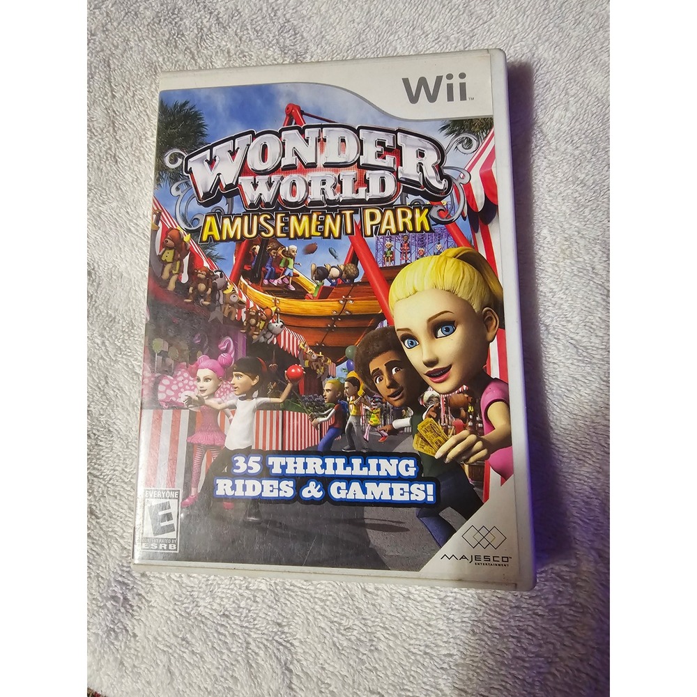 Wonder World Amusement Park‎ Wii Game 35 Thrilling Rides & Games Family